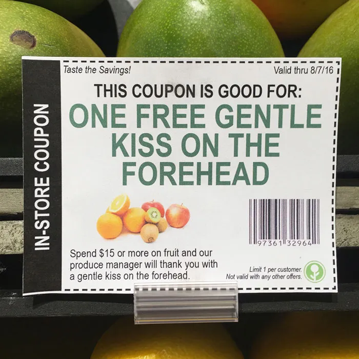 This Guy Left Some Fake In-Store Coupons At The Grocery Store