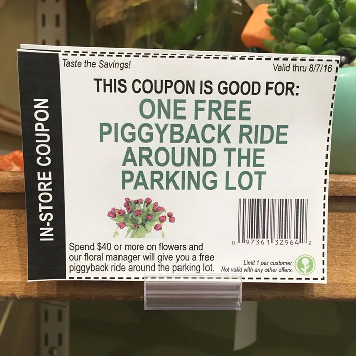 This Guy Left Some Fake In-Store Coupons At The Grocery Store