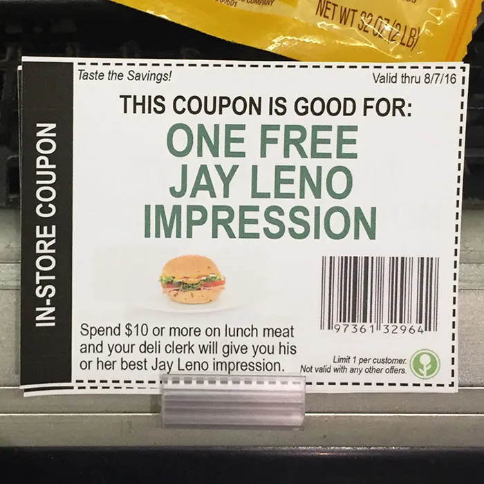 This Guy Left Some Fake In-Store Coupons At The Grocery Store