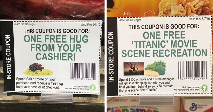 This Guy Left Some Fake In-Store Coupons At The Grocery Store