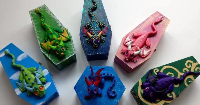 I Made Dragon Coffin Trinket Boxes