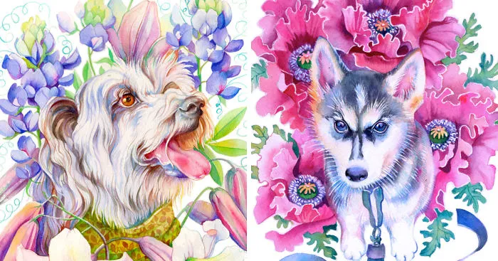 I Turn Peoples’ Pets Into Beautiful Watercolour Portraits (Part 2)