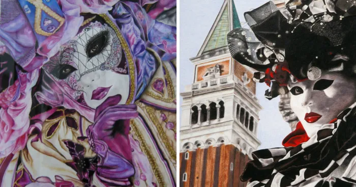 Carnival Of Venice: It Took Me Many Hours And Passion To Realize These Drawings