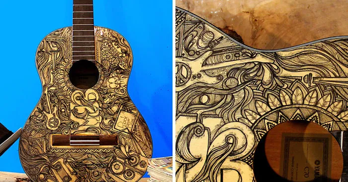 I Drew On Guitars To Express Myself On A New Medium