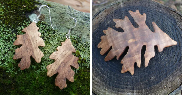 My Brother Makes Intricate Leaf Jewelry Out Of Wood