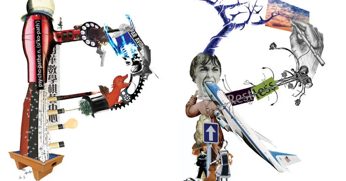 Belgrade-Based Artist Made Surreal Calligraphy Pieces Using Digital Cutouts
