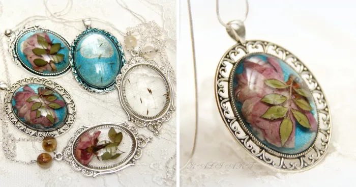 I Create Romantic Jewelry From Resin And Flowers