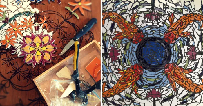 Artist Finds Beauty In Broken Things By Making Detailed Mosaic Art.