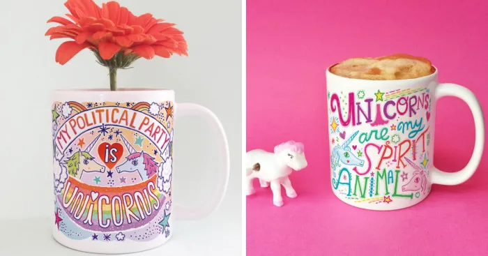 I Designed These Unicorn Mugs So We Can All Have More Peace & Love With Our Morning Coffee