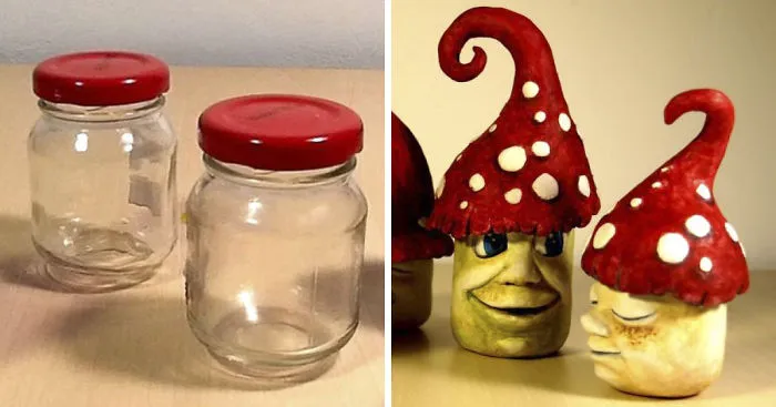 I Made Garden Gnomes Out Of Old Jars
