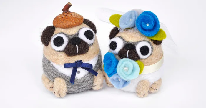 The Perfect Wedding Cake Topper For The Pug Fans
