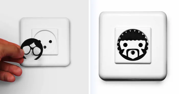 My Stickers Turn Boring Sockets Into Playful Characters