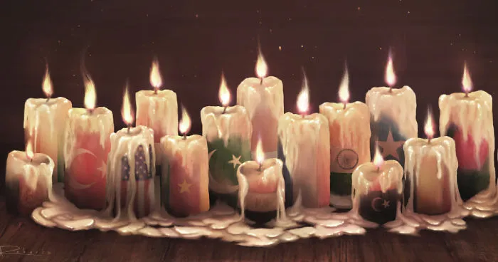I Painted This To Show My Remorse For All The Countries Affected By Terror Attacks This Year