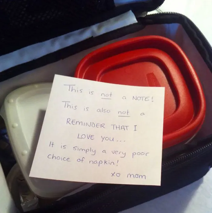 My Daughters Said She Was Too Old For Notes In Her Lunch - My Reply And Win