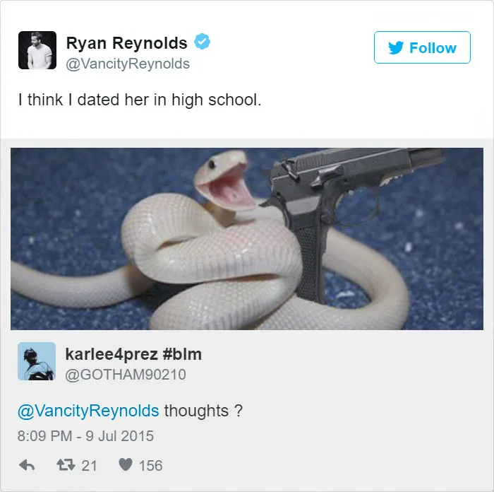 24 Times Ryan Reynold's Twitter Replies Were Pure Gold
