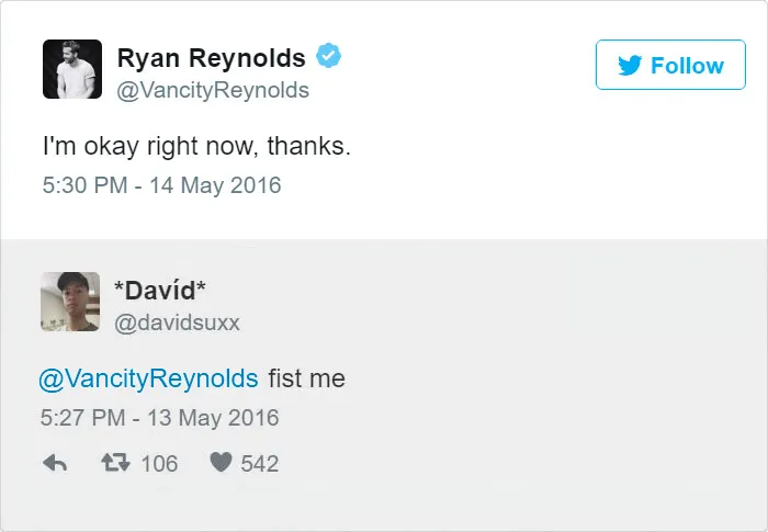 24 Times Ryan Reynold's Twitter Replies Were Pure Gold