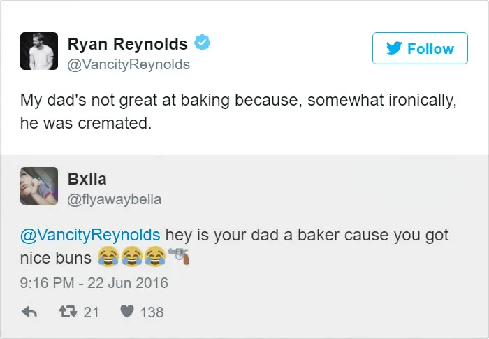 24 Times Ryan Reynold's Twitter Replies Were Pure Gold