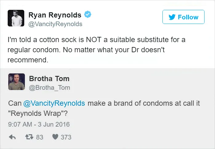 24 Times Ryan Reynold's Twitter Replies Were Pure Gold
