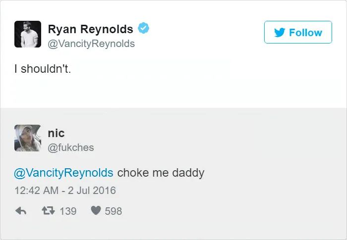 24 Times Ryan Reynold's Twitter Replies Were Pure Gold