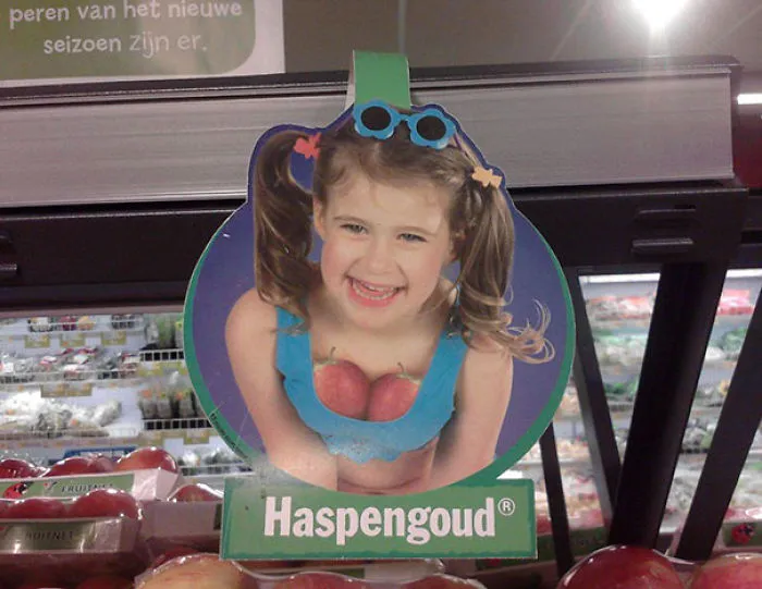 This Sign Above The Apples Though
