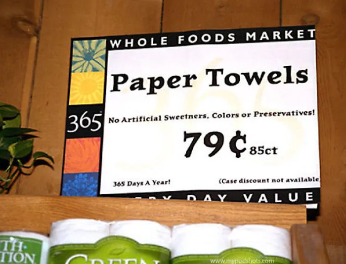 Paper Towels Without Artificial Sweeteners, Colors Or Preservatives