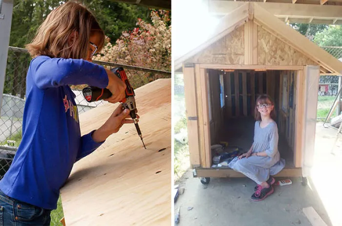 9-Year-Old Girl Builds Shelters For The Homeless And Grows Food For Them, Too