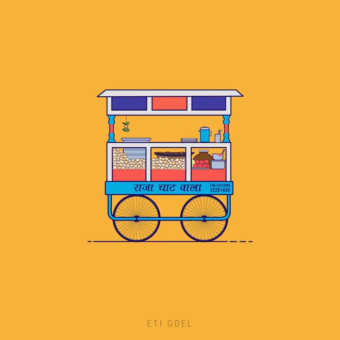 I Have Illustrated A Series On "the Joys Of Indian Street Food".