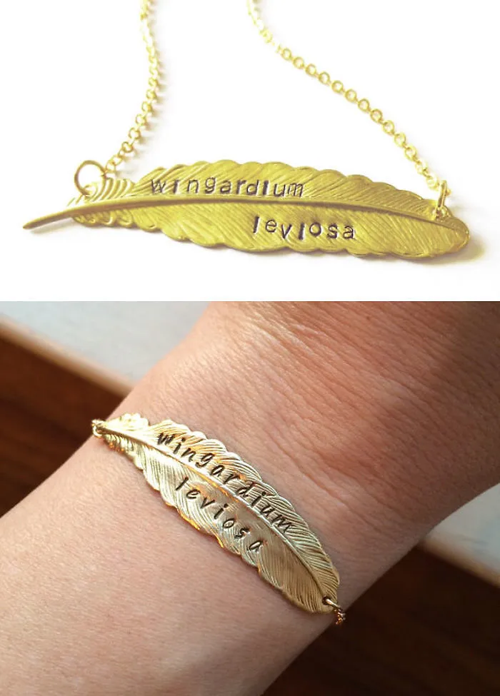 Wingardium Leviosa Necklace And Bracelet