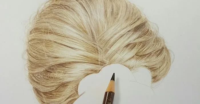 Hyperrealistic Hair Drawing By EmmyKalia