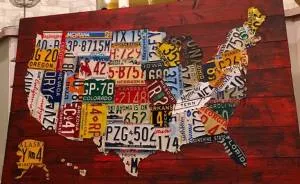 I Made Maps Of The USA Out Of Vintage License Plates