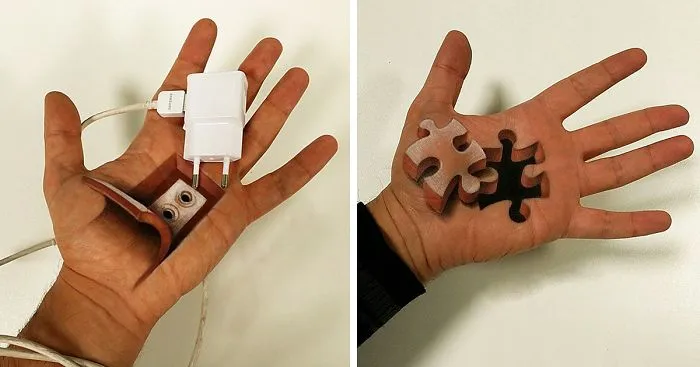 Mind-Bending 3D Optical Illusions On The Palm Of My Hand (+ Bonus Panda)