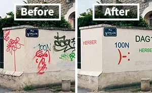 This Guy Is Painting Over Ugly Graffiti To Make It Legible