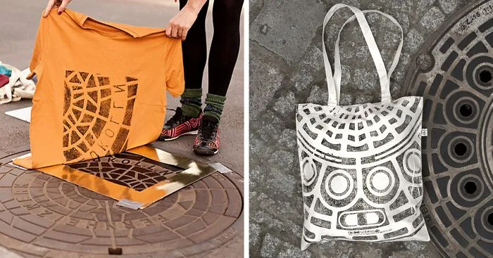 Pirate Printers: These Guys Use Urban Utility Covers To Print Bags And Shirts
