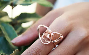 3d Printed Wire Heart Ring – Art Jewelry – Vulcan Jewelry