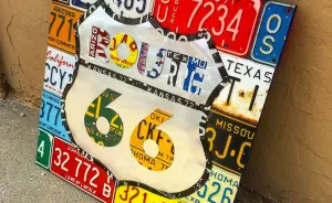 I Made These Artwork Using Vintage License Plates