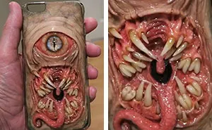Creepy Phone Case By Dental Technician Morgan Loebel