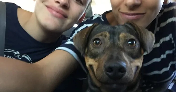 This Pic Captures "Everything That’s Right About Pet Adoption In One Goofy Selfie"