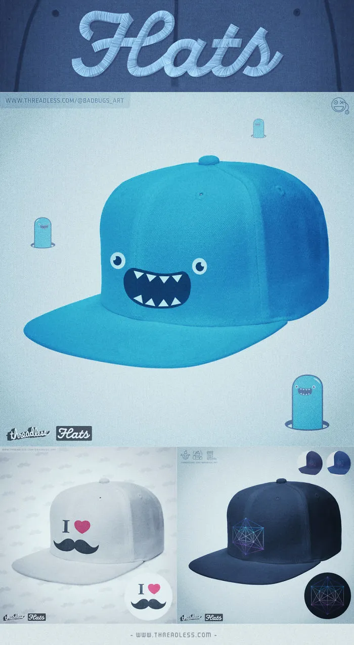 Hats (snapbacks/dad Hats/beanies) @threadless