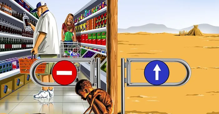 Supermarket: Satirical Illustrations Of Today's Problems By Gunduz Agayev