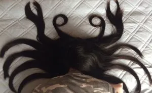 This Guy Plays With His Sleeping Sister's Hair And Turns It Into Art