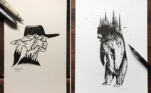 Diverse Drawings Styles By An Artist With A Fertile Imagination