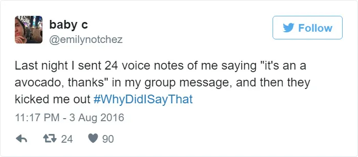 #whydidisaythat