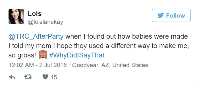 #whydidisaythat