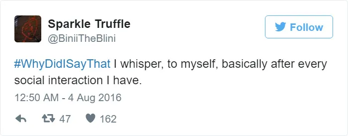 #whydidisaythat