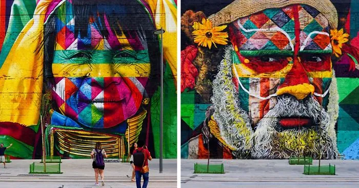 Brazilian Graffiti Artist Creates World's Largest Street Mural For The Rio Olympics