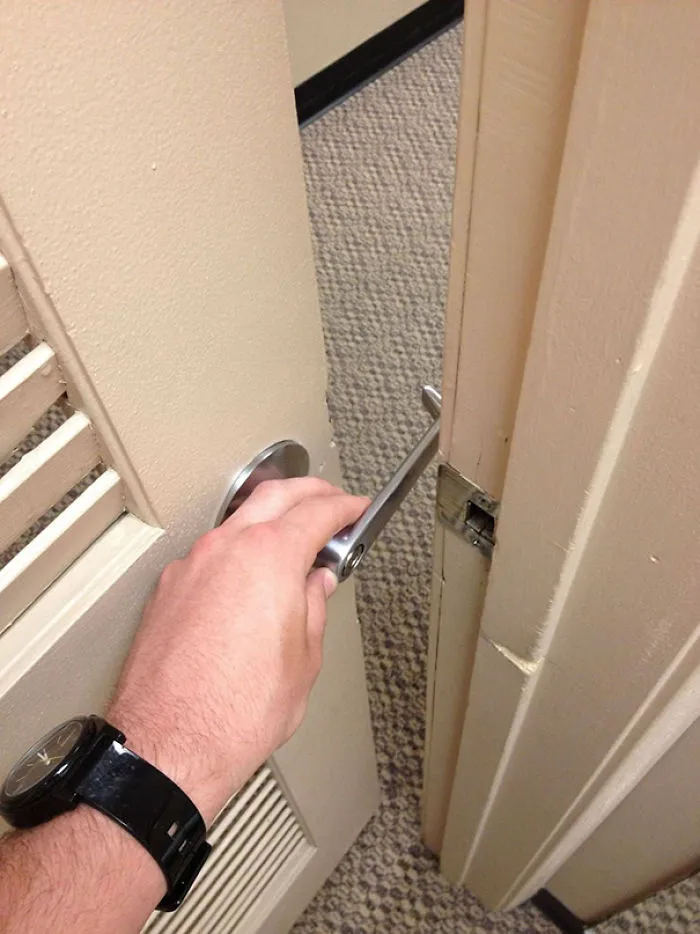 Door handle misalignment example of job failure.