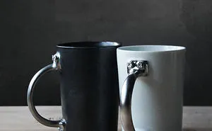 Creative Doorknob Ceramic Couple Coffee Cup