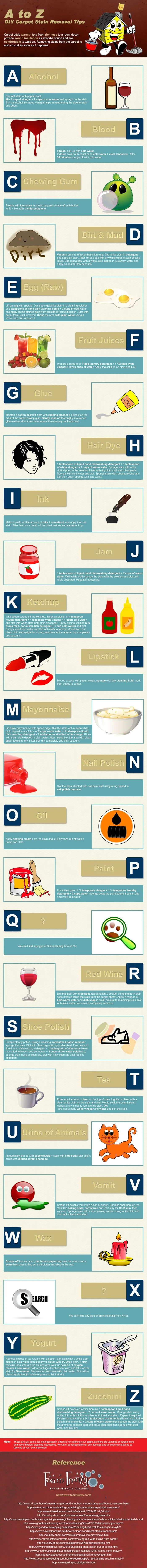 Infographic - The Carpet Stain Removal Guide From A- Z