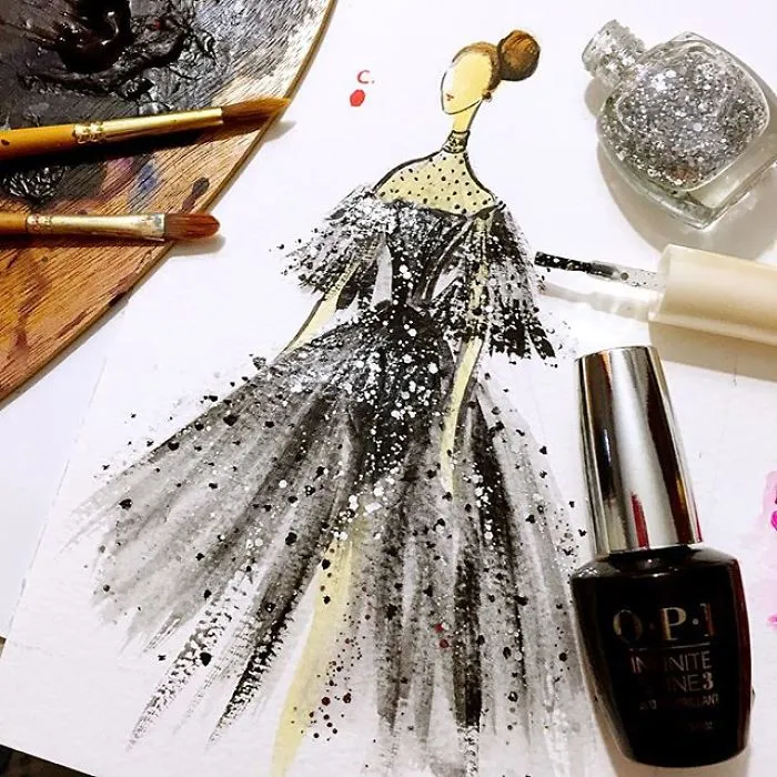 Nail Polish Turned Into Fashion Fantasy