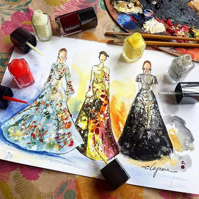Nail Polish Turned Into Fashion Fantasy